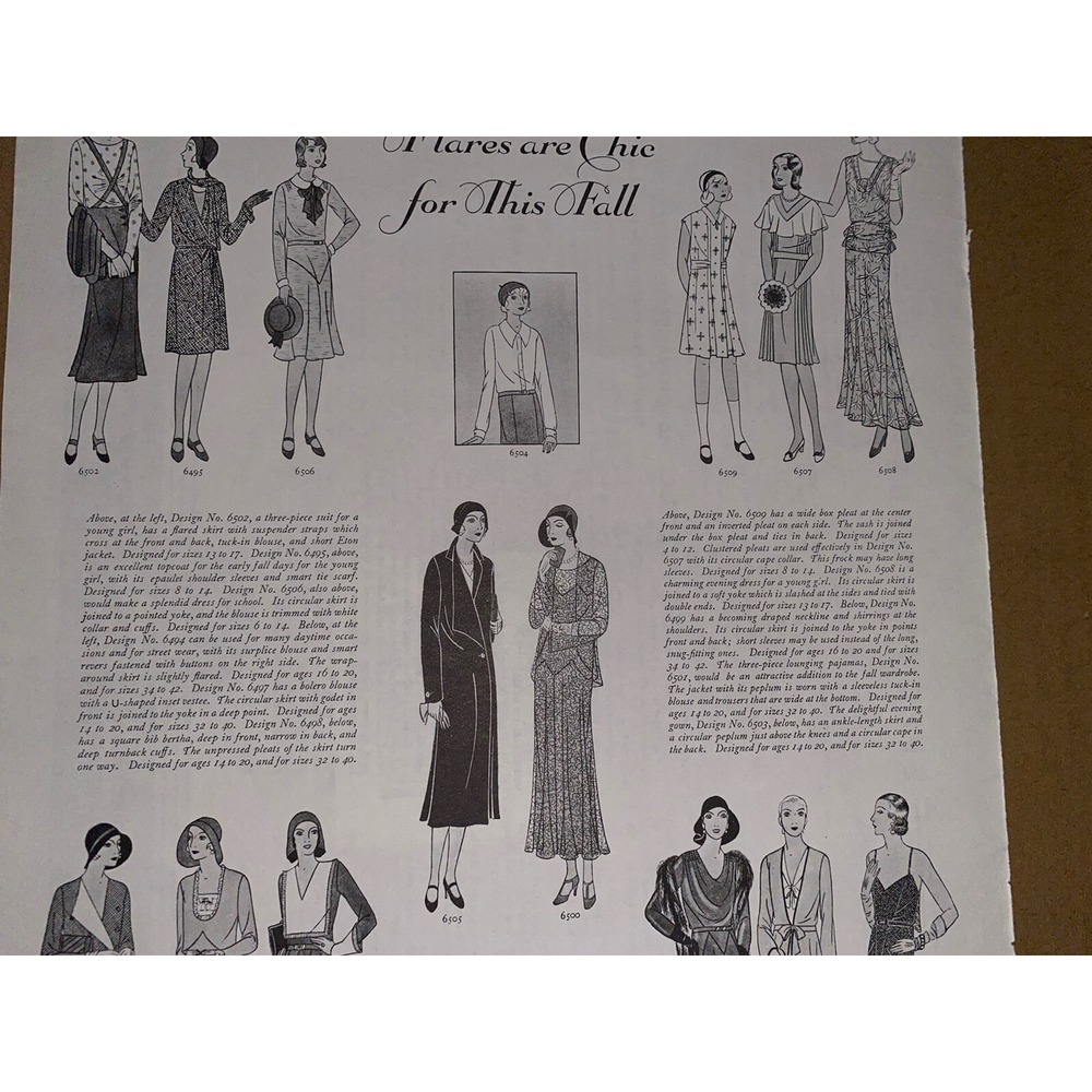 1930 Ladies Home Journal Fashion Illustration Art Deco Vintage Page - Picture 3 of 11